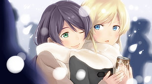 two female anima characters HD wallpaper