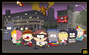 assorted animated illustration, South Park, The Coon, Eric Cartman, Cthulu HD wallpaper