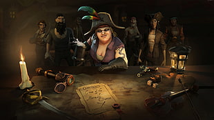 Pirates illustrations HD wallpaper