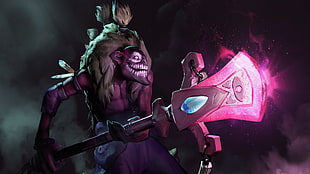 monster character digital wallpaper, Dota 2, Loading screen, dazzle