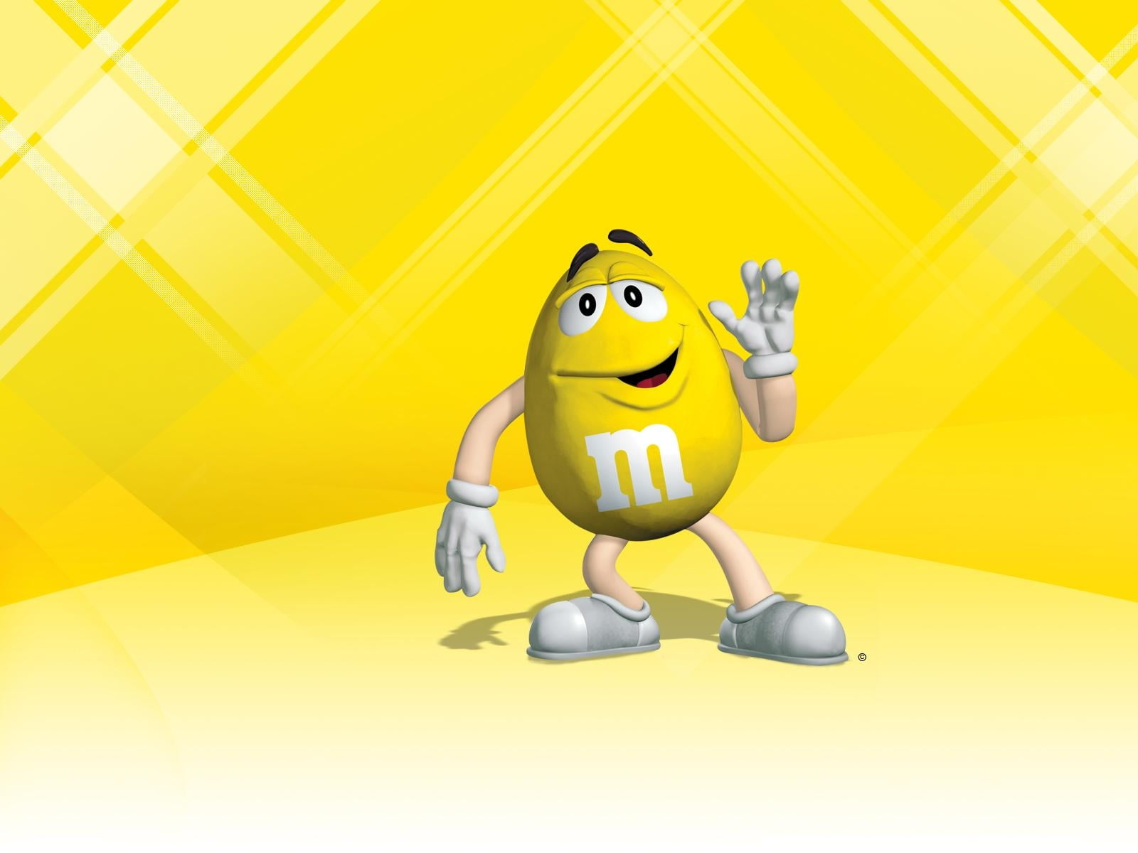 Yellow M&M character HD wallpaper