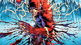 Daredevil illustration, Flash, superhero, comics, lightning HD wallpaper