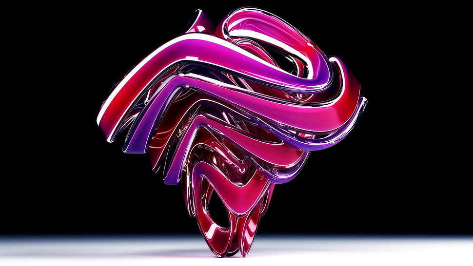 red and purple glass decor HD wallpaper