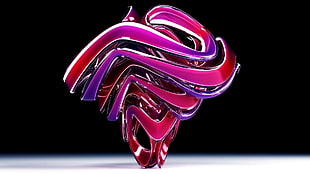 red and purple glass decor