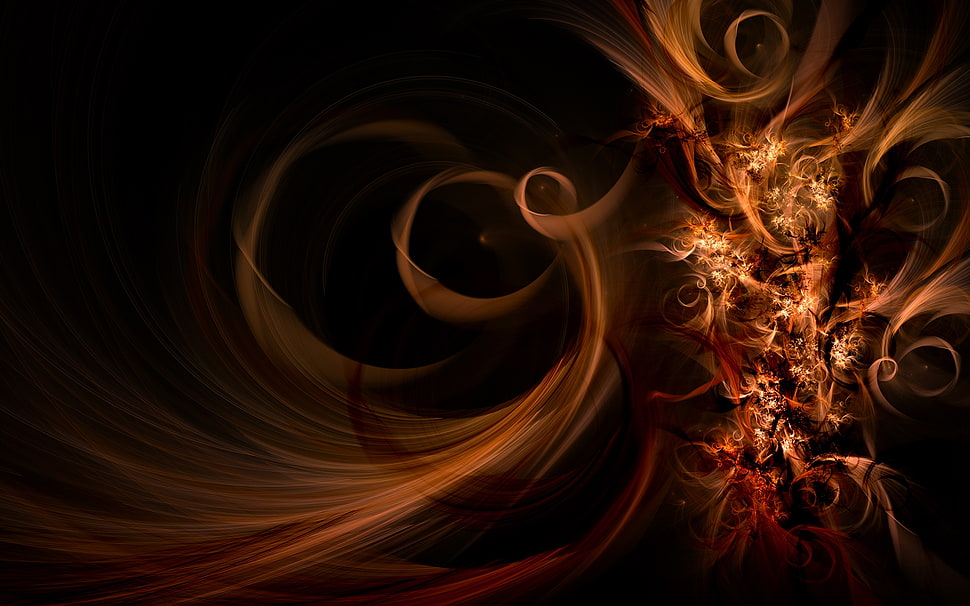 brown abstract graphic art HD wallpaper