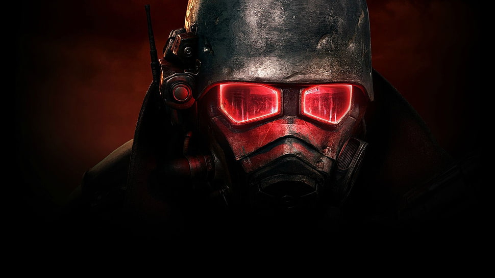 Fallout New Vegas riot armor helmet illustration, Fallout HD wallpaper
