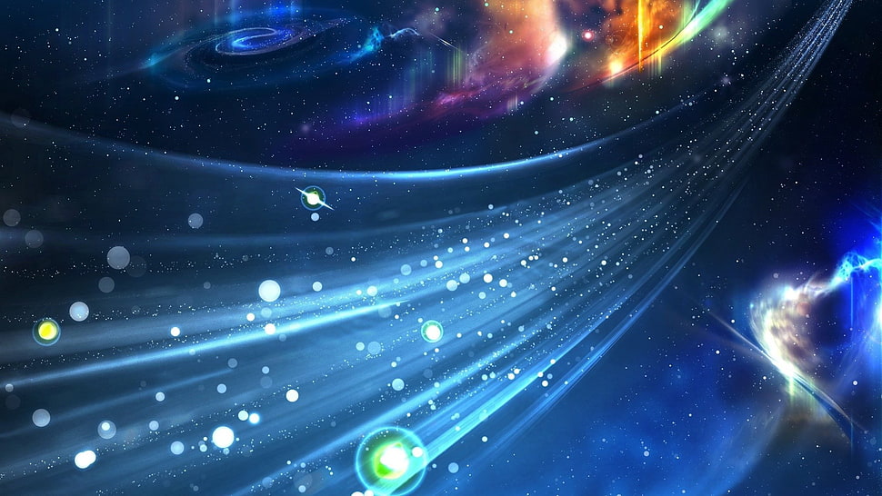 galaxy 3D art, digital art, abstract, CGI, render HD wallpaper