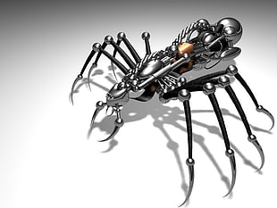 grey spider robot illustration
