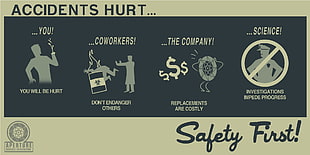 Accidents Hurt safety first advertisement poster, Portal 2 HD wallpaper