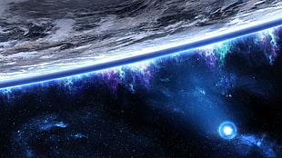 galaxy wallpaper, space, planet, stars, artwork
