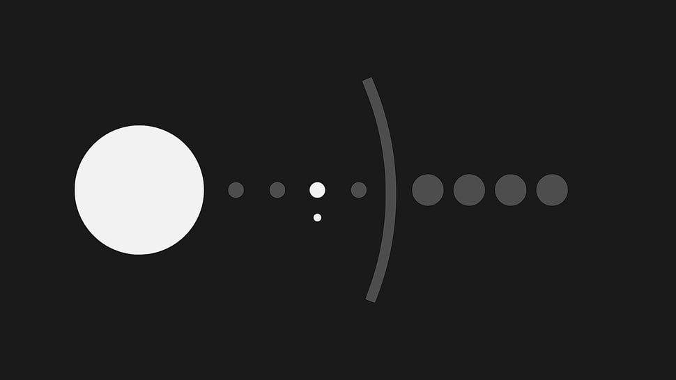 round black and white logo HD wallpaper