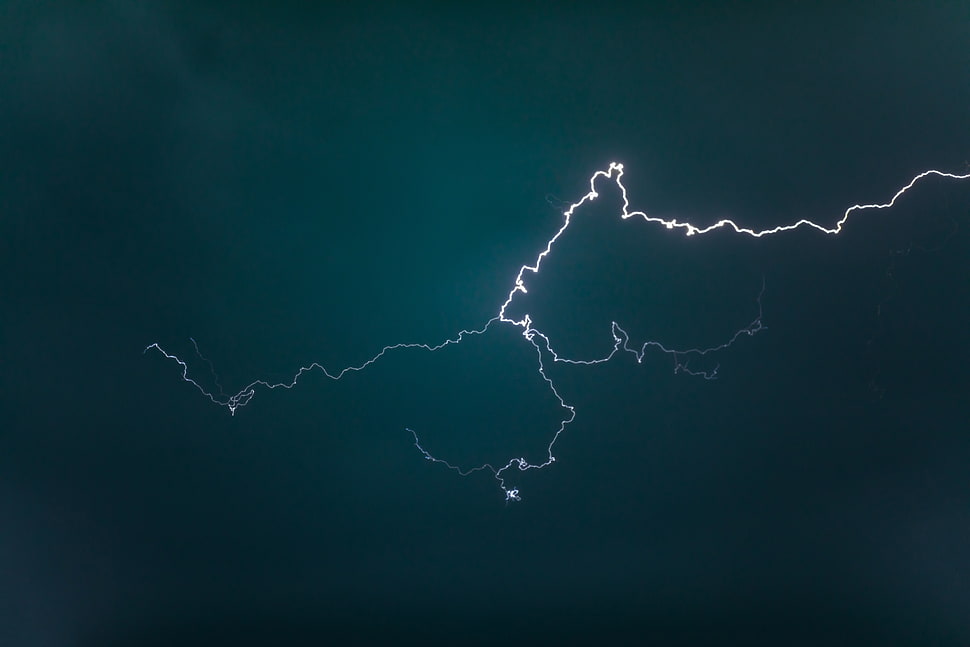 lightning illsutration, lightning, storm, nature HD wallpaper