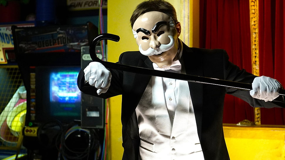 men's black suit jacket, Mr. Robot, TV, hacking HD wallpaper