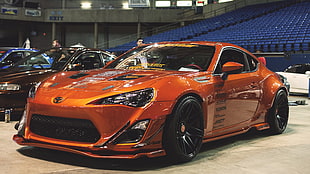 orange Toyota sports car, car, vehicle, orange cars, Toyota GT86