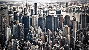 New York City skyline digital wallpaper