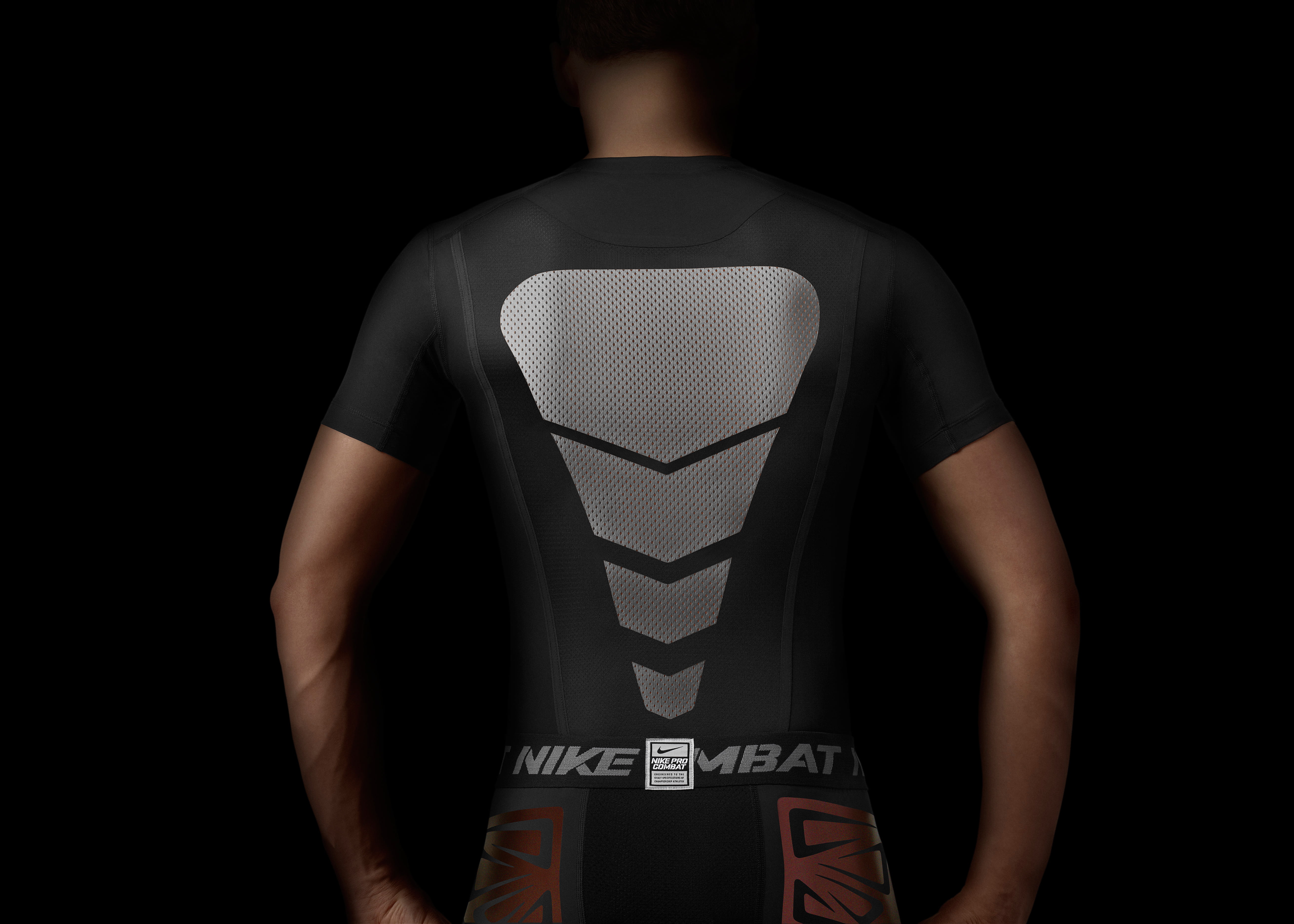 men's gray and black Nike Combat suit