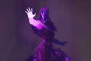 character wearing purple cloth HD wallpaper