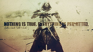 Game wallpaper, Assassin's Creed, typography, video games
