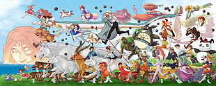 anime characters digital wallpaper