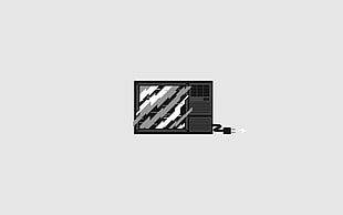 black Air conditioner animated illustration