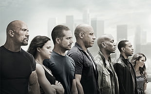 Fast and the Furious 7 movie poster, Furious 7, Fast and Furious, Paul Walker, Vin Diesel