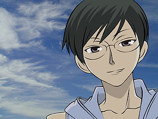 male anime character with glasses