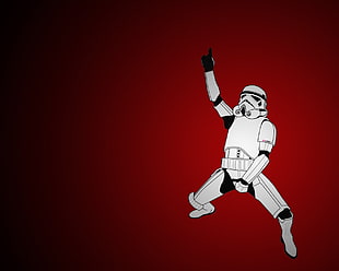 Star Wars StormTrooper sticker, stormtrooper, Star Wars, artwork, simple background HD wallpaper