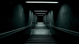 black, stairs