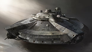 gray spaceship, army HD wallpaper