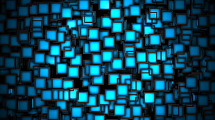 blue and white cube wallpaper