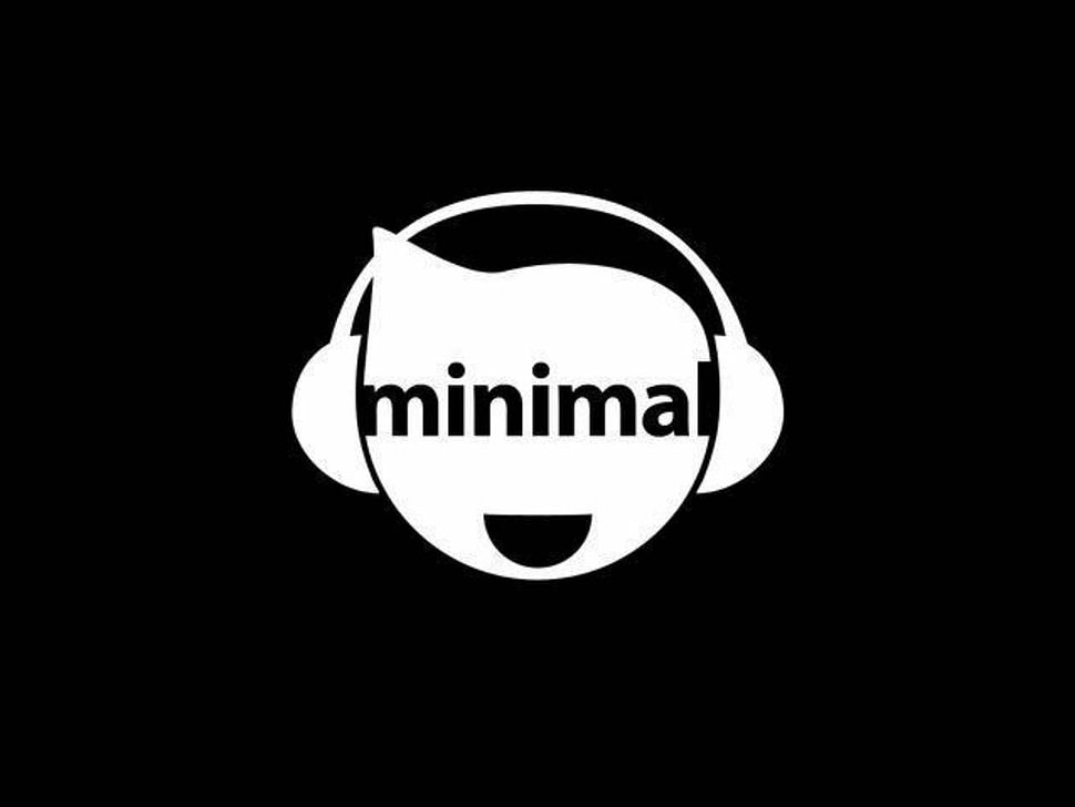 Minimal logo, minimalism, headphones HD wallpaper
