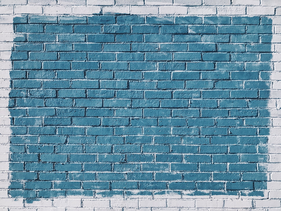 gray brick wall with paint HD wallpaper
