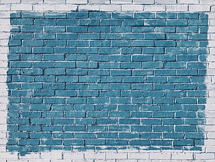 gray brick wall with paint