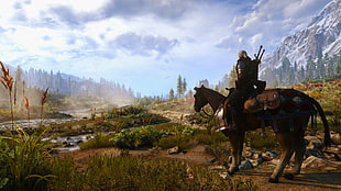 man riding horse digital wallpaper, The Witcher 3: Wild Hunt, Ard Skellige, The Witcher HD wallpaper