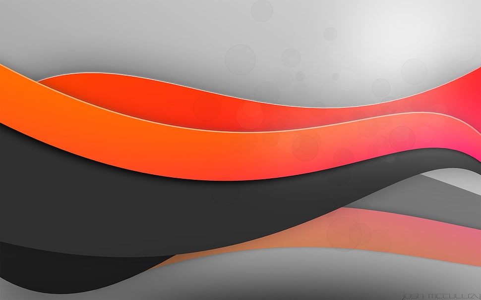 orange, black, and grey abstract decor HD wallpaper