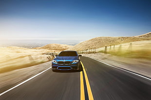 blue and black car die-cast model, BMW, car, BMW M5