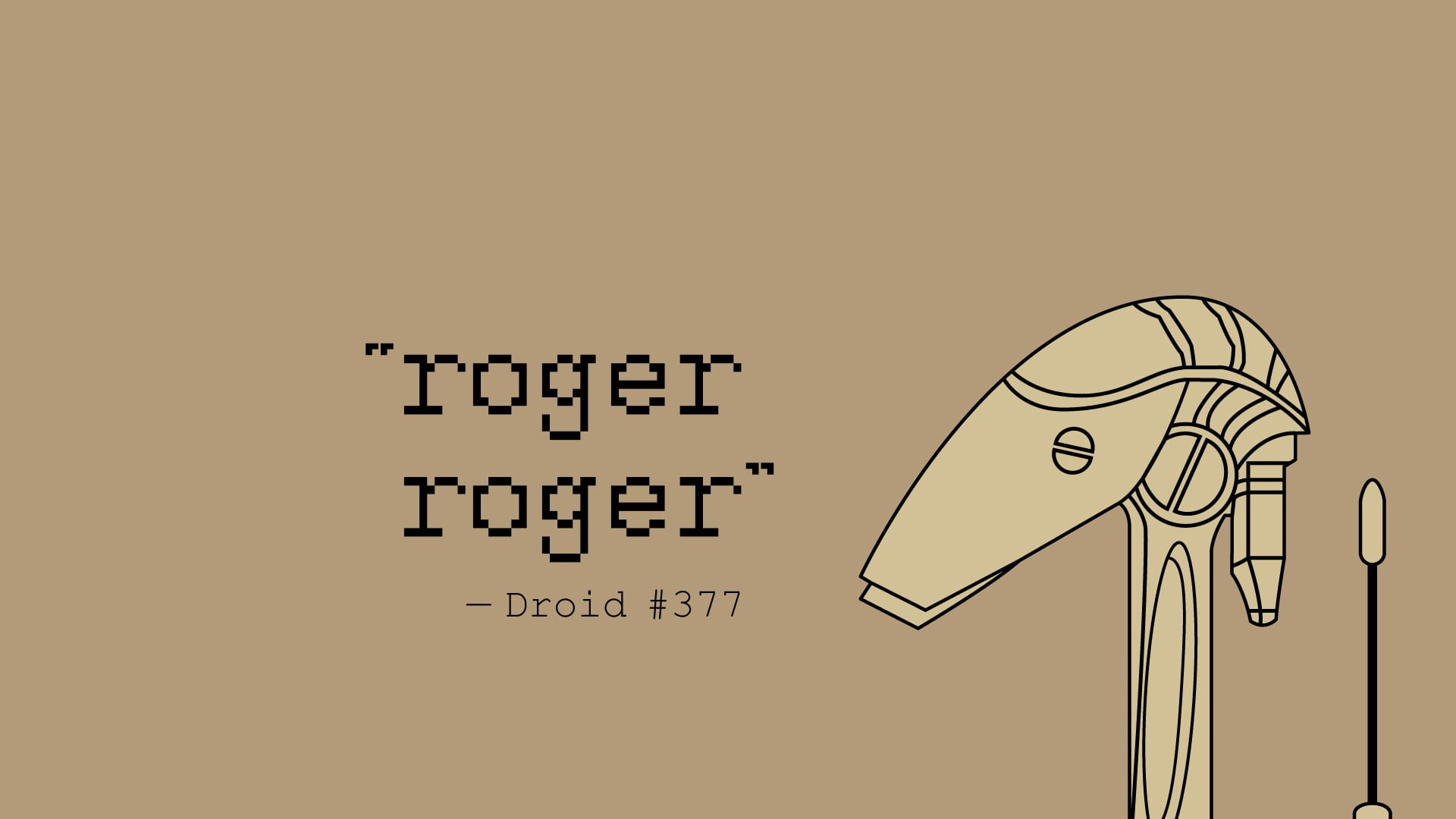 Roger Roger - Droid #377 digital wallpaper, Star Wars, robot, simple backgr...
