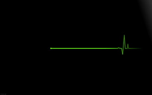 green hospital machine heartbeat line, heartbeat HD wallpaper