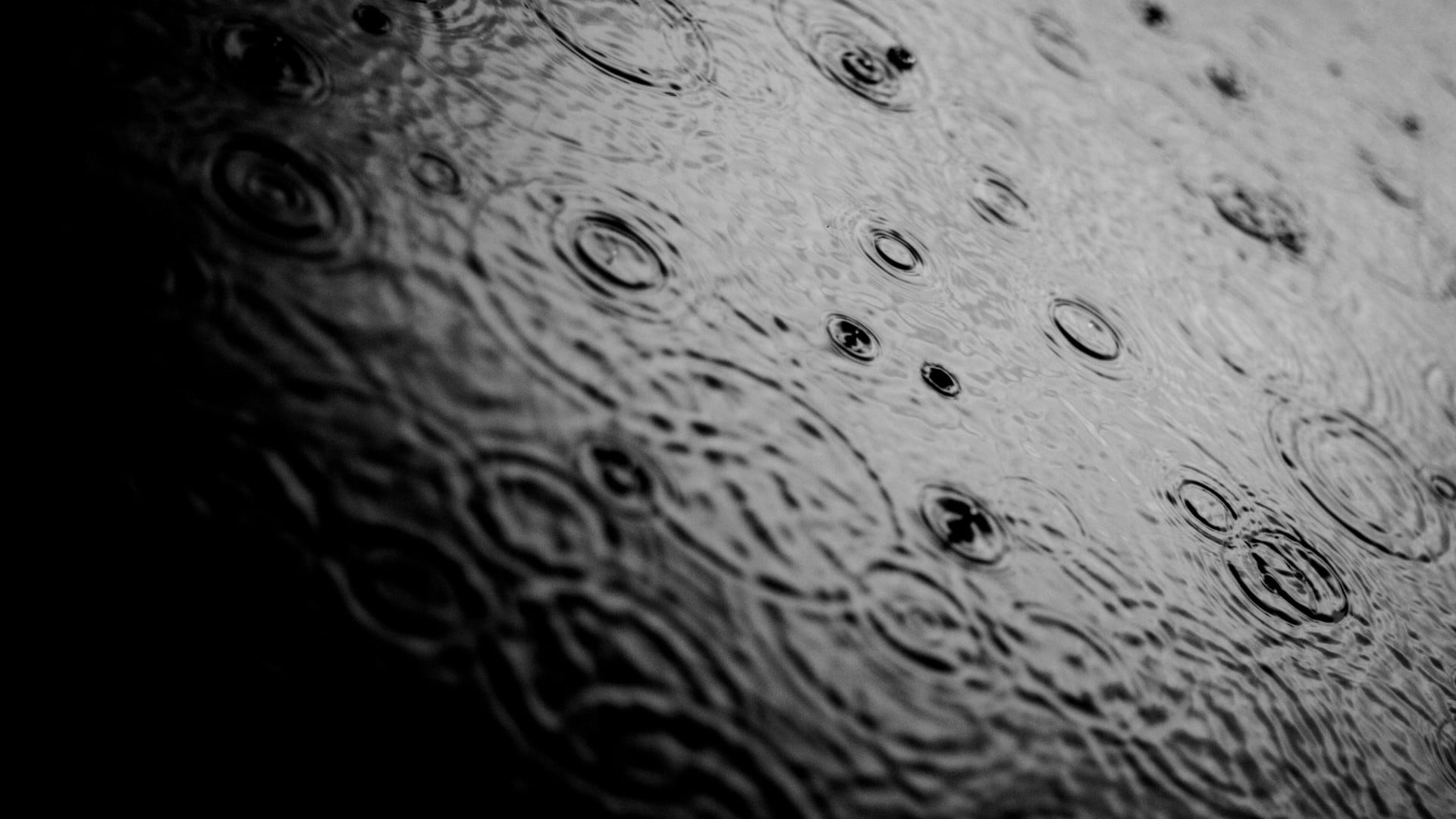 body of water, rain, nature, water drops, ripples