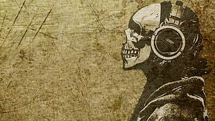 sketch of skull HD wallpaper