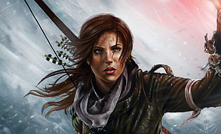 woman with arrow 3D wallpaper