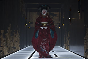 red and white floral traditional dress, movies, Ghost in the Shell (Movie)
