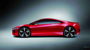 red and black car bed frame, acura, Acura NSX, car, red cars