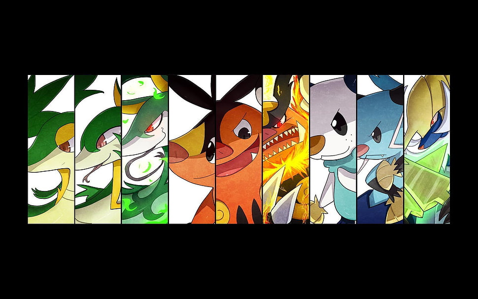 assorted-cartoon character collage, Pokémon, collage HD wallpaper