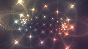 two silver-colored-and-black round coins, fractal