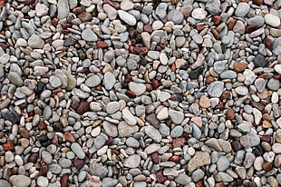 bunch of gravel stones