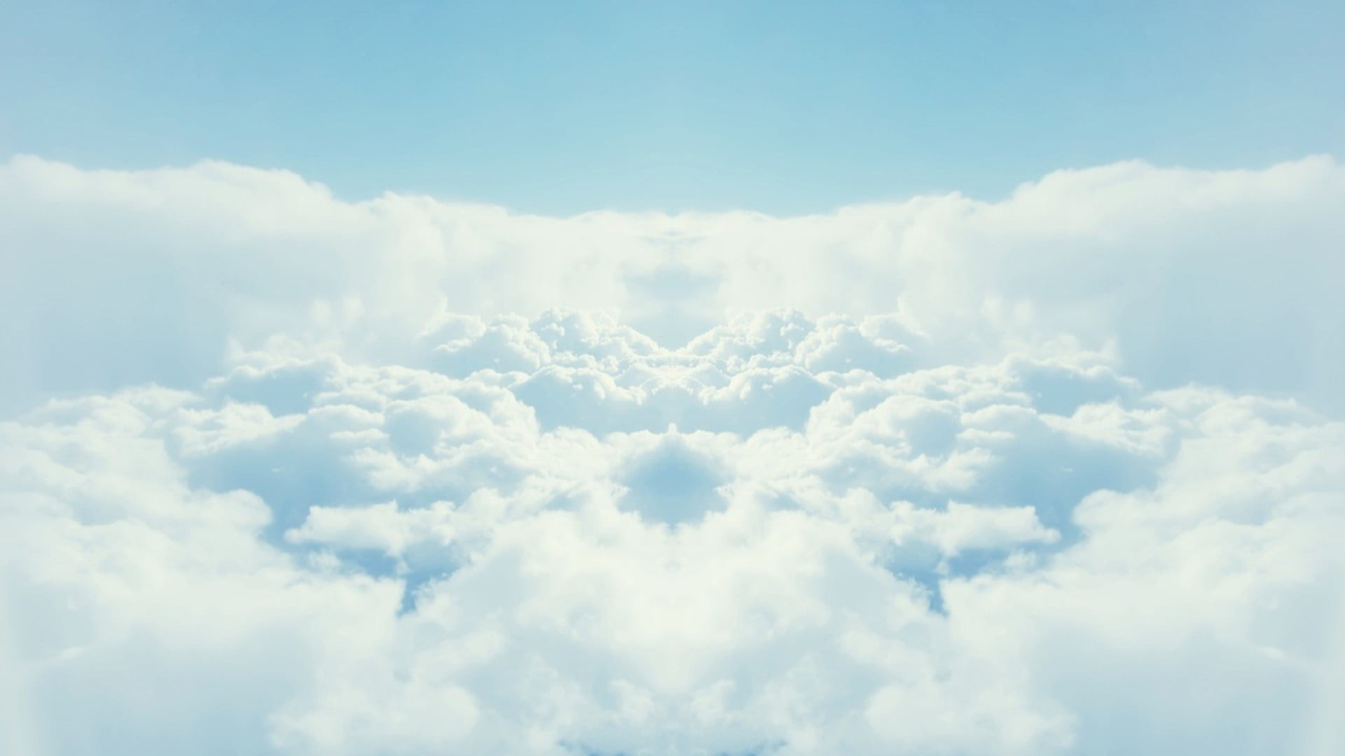 white clouds, clouds, symmetry