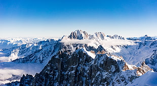 mountain peak, Mountains, Tops, Snow HD wallpaper
