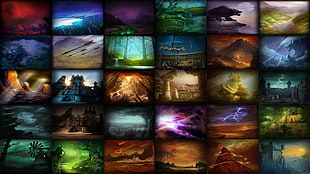 assorted landscape collage,  World of Warcraft, collage, video games