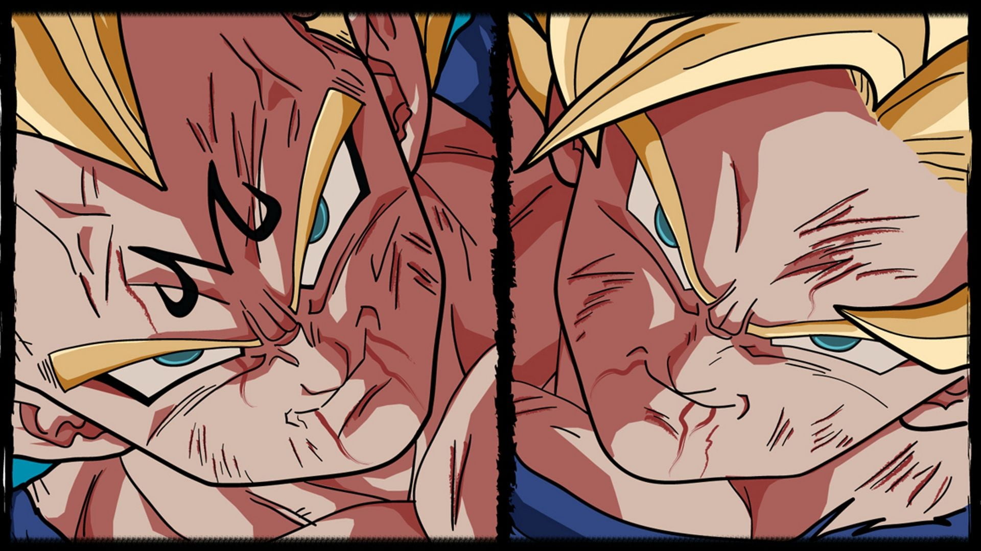 Vegeta and Son Goku collage, Dragon Ball Z HD wallpaper | Wallpaper Flare